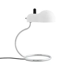 Lampe*Stilnovo Lampe à poser, Minitopo, , L19,4cm, H36cm - blanc et chrome