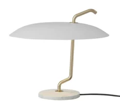 Lampe*Astep Lampe à poser, Model 537, , Ø40cm, H36cm - blanc et laiton