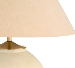 Lampe*Eichholtz Lampe à poser, Moon Jar, , L79cm, H102cm - sable, laiton brossé