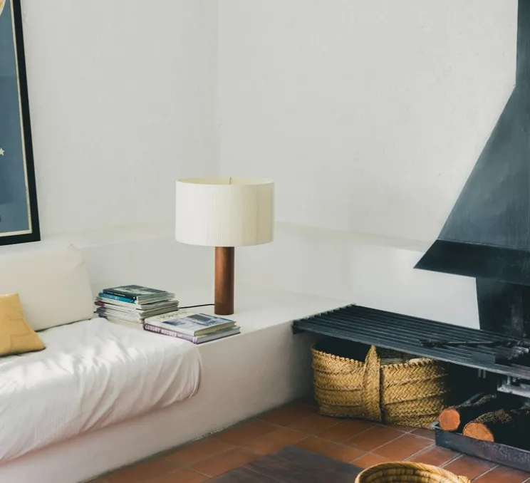 Lampe à poser, Moragas, Sapele, Ø45cm, H62cm - Santa & Cole