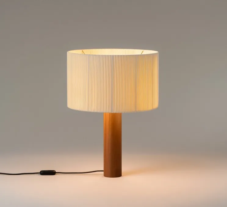Lampe à poser, Moragas, Sapele, Ø45cm, H62cm - Santa & Cole