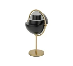 Lampe*Gubi Lampe à poser, Multi-Lite Portable, , Ø15cm, H30cm - laiton, noir mat
