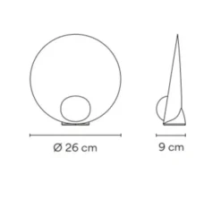 Lampe*Vibia Lampe à poser, Musa 7400, , LED, dim, 2700K, 449 lm, L26cm, H26cm - blanc