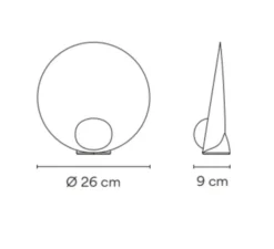Lampe à poser, Musa 7400, rose clair, LED, dim, 2700K, 449 lm, L26cm, H26cm - Vibia