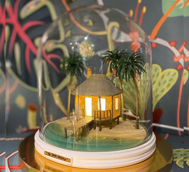 Enfants|Lampe*Seletti Lampe à poser, My Little Holiday, , Ø25,5cm, H26,8cm - hutte, multicolore