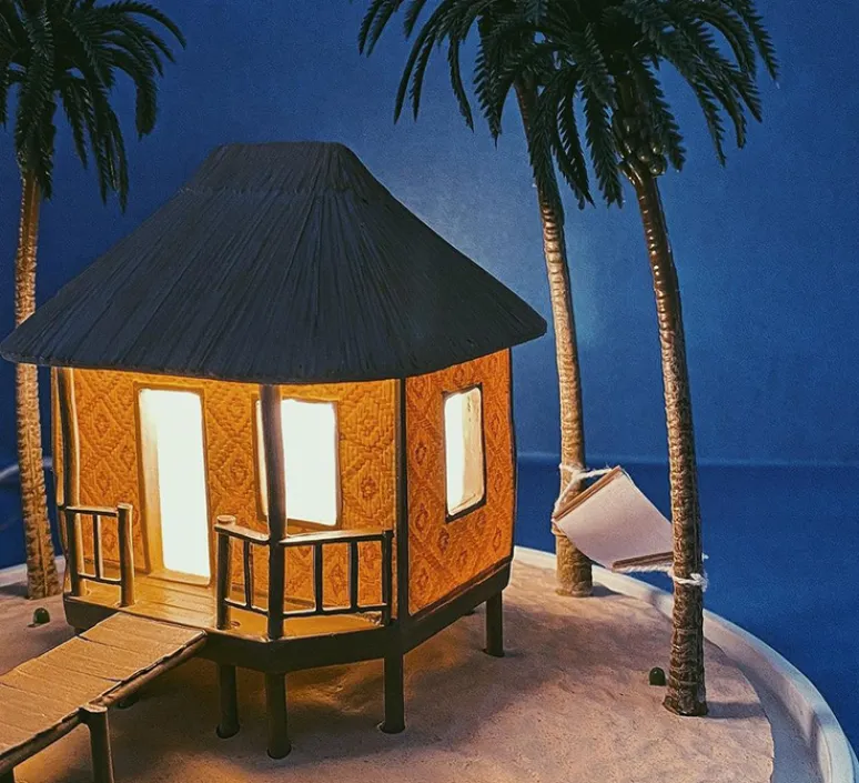 Enfants|Lampe*Seletti Lampe à poser, My Little Holiday, , Ø25,5cm, H26,8cm - hutte, multicolore