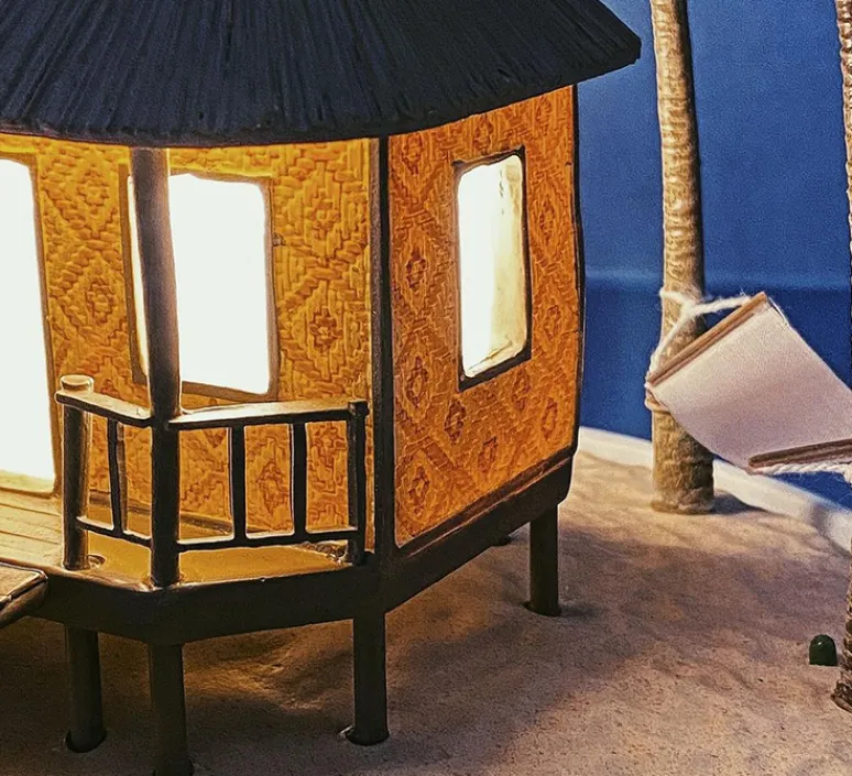 Enfants|Lampe*Seletti Lampe à poser, My Little Holiday, , Ø25,5cm, H26,8cm - hutte, multicolore