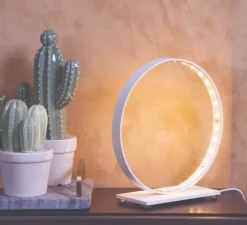 Lampe à poser, Nano, blanc, LED, dim, 2700K, 352 lm, L20cm, H21cm - Le Deun