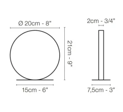 Lampe*Le Deun Lampe à poser, Nano, bleu, LED, dim, 2700K, 352 lm, L20cm, H21cm - bleu marine