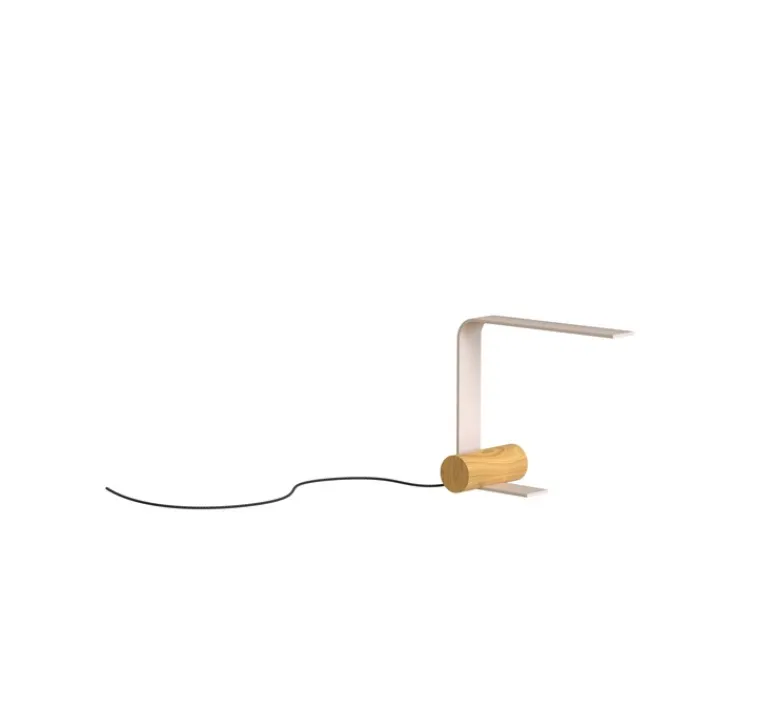 Lampe*Tooy Lampe à poser, Nastro 563.31, , IP40, LED, dim, 2700K, 2000 lm, L22cm, H41cm - beige, bois de frêne