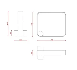 Lampe*Tooy Lampe à poser, Nastro 563.32, , IP40, LED, dim, 2700K, 2000 lm, L22cm, H41cm - noir texturé, laiton brossé