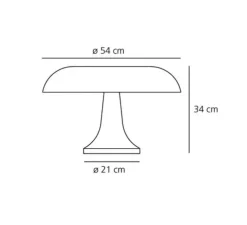 Lampe à poser, Nesso, orange, Ø54cm, H34cm - Artemide