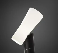 Lampe à poser, Nile, Base noire, diffuseur blanc, L41cm, H55cm - Foscarini