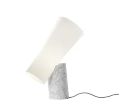Lampe à poser, Nile, Marbre de carrare, diffuseur blanc, L41cm, H55cm - Foscarini