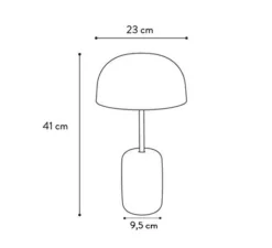 Lampe|Enfants*Hartô Lampe à poser, Nina, , chêne, laiton, Ø23cm, H41cm - gris ardoise
