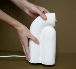 Lampe*Alice Lahana Studio Lampe à poser, Nour, , L13cm, H23cm - blanc