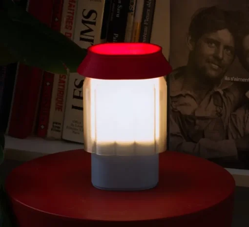 Lampe|Enfants*Warren & Laetitia Lampe à poser, Nour, , L13cm, H20cm - bleu ciel, blanc, rouge