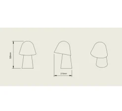 Lampe à poser, Okina 20, blanc mat, LED, dim, 2700K, 800 lm, Ø21cm, H32cm - Pott