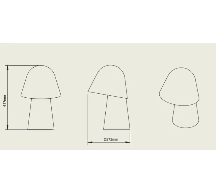 Lampe à poser, Okina 25, rouge mat, LED, dim, 2700K, 800 lm, Ø27,2cm, H41,7cm - Pott