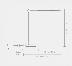 Lampe*Umage Lampe à poser, Omni, , LED, dim, 3000K, 500 lm, L44,7cm, H45,9cm - laiton