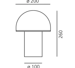Lampe*Artemide Lampe à poser, Onfale S, , Ø20cm, H26cm - blanc