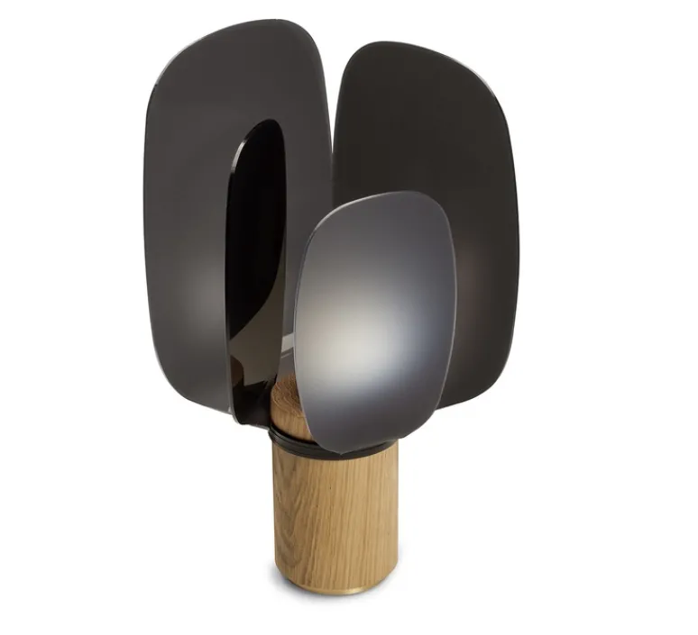 Lampe*Alma light Lampe à poser, Ophelia Large, , Ø18cm, H40cm - chêne, noir