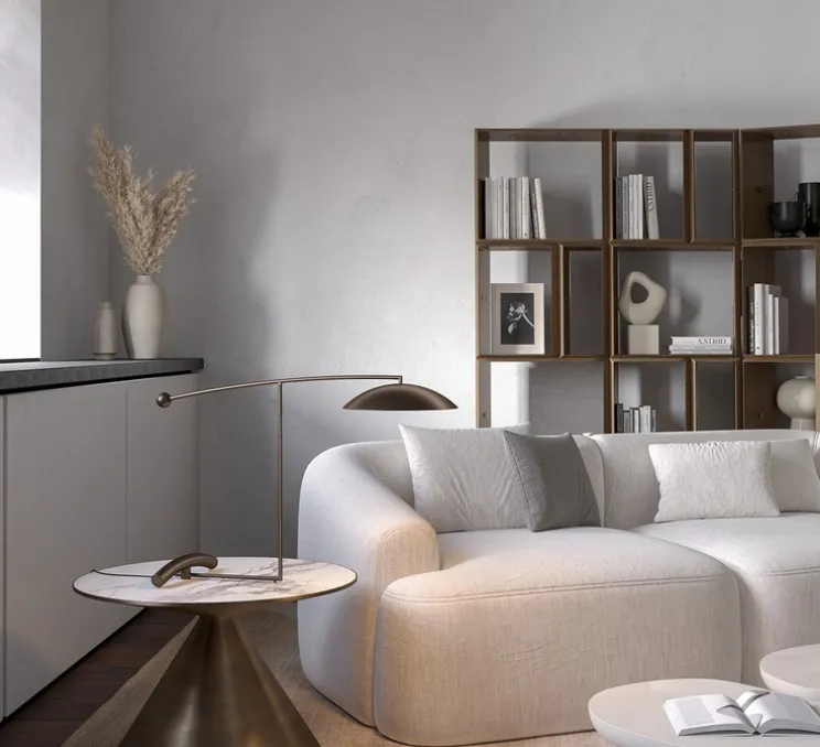 Lampe à poser, orbit, bronze, LED, dim, 2700K, 910 lm, L29cm, H53cm - Lumen Center Italia