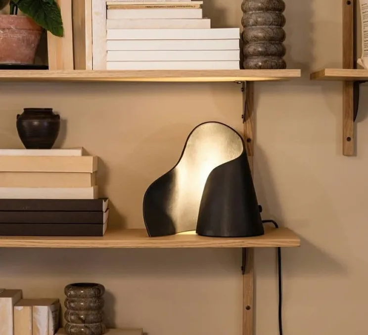 Lampe à poser, Oyster, noir, L25cm, H23,6cm - Ferm Living