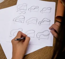 Lampe à poser, Oyster, noir, L25cm, H23,6cm - Ferm Living