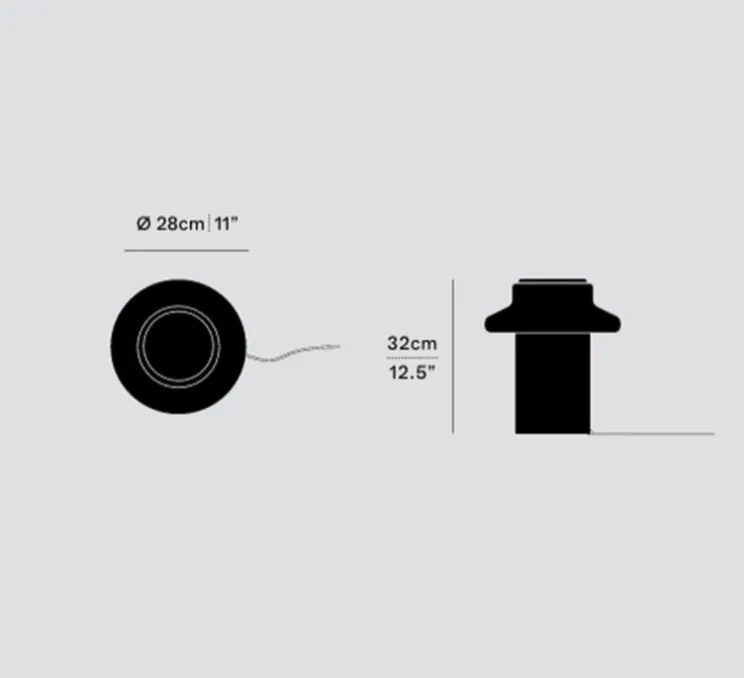 Lampe à poser, Pace 28, vert d'eau, LED, dim, 1800-3000K, Ø28cm, H32cm - A-N-D