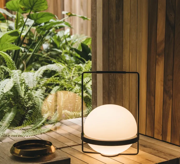 Lampe à poser, Palma, graphite, LED, 2700K, 685lm, Ø22cm, H31cm - Vibia