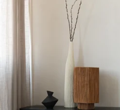 Lampe*Good&Mojo Lampe à poser, Panama L, , Ø24cm, H36cm - marron