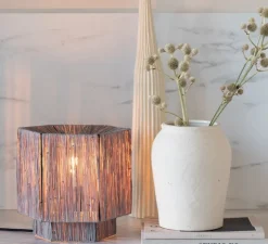 Lampe*Good&Mojo Lampe à poser, Panama S, , Ø28cm, H26cm - gris