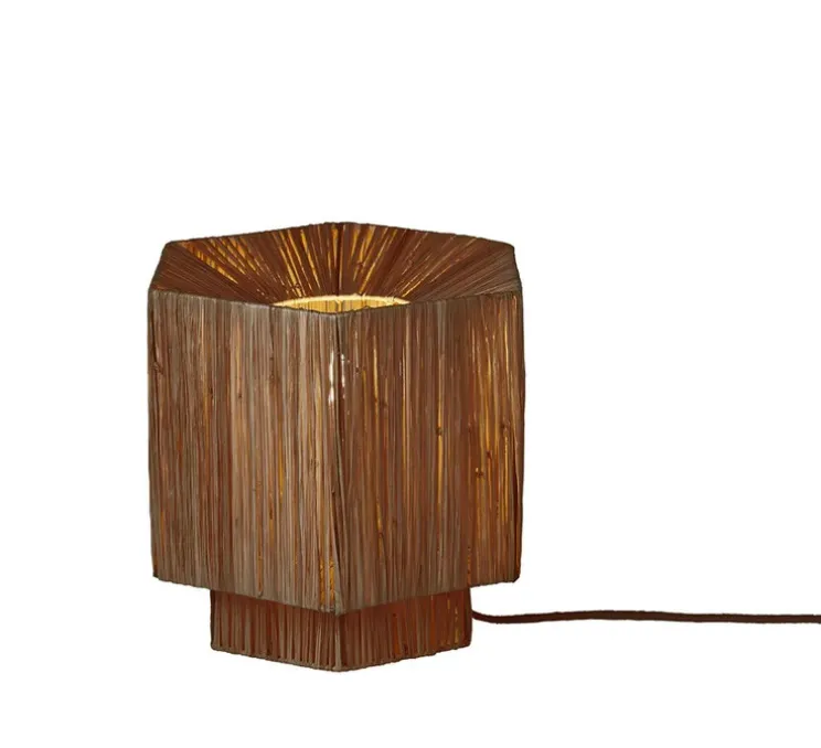 Lampe à poser, Panama S, marron, Ø28cm, H26cm - Good&Mojo