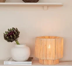 Lampe*Good&Mojo Lampe à poser, Panama S, , Ø28cm, H26cm - naturel