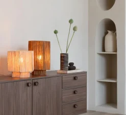 Lampe*Good&Mojo Lampe à poser, Panama S, , Ø28cm, H26cm - naturel