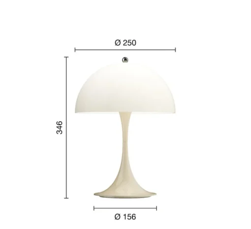 Lampe*Louis Poulsen Lampe à poser, Panthella 250, , Ø25cm, H34,6cm - beige opale