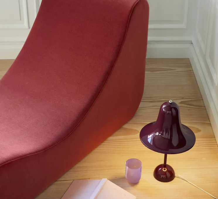Lampe à poser, Pantop 23, bordeaux, Ø23cm, H38cm - Verpan