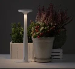 Lampe à poser, Papiria, blanc, LED, dim, 2700-3000-4000K, Ø12cm, H34cm - Karman