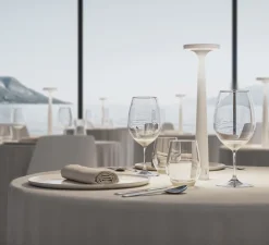 Lampe à poser, Papiria, blanc, LED, dim, 2700-3000-4000K, Ø12cm, H34cm - Karman