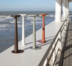 Lampe à poser, Papiria, brun foncé, LED, dim, 2700-3000-4000K, Ø12cm, H34cm - Karman