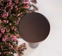 Lampe à poser, Papiria, brun foncé, LED, dim, 2700-3000-4000K, Ø12cm, H34cm - Karman