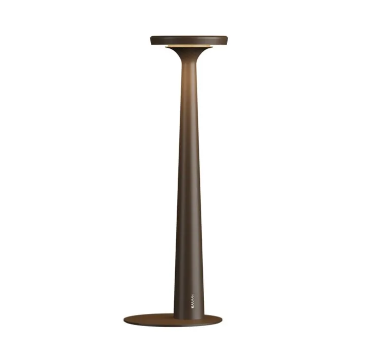 Lampe à poser, Papiria, brun foncé, LED, dim, 2700-3000-4000K, Ø12cm, H34cm - Karman
