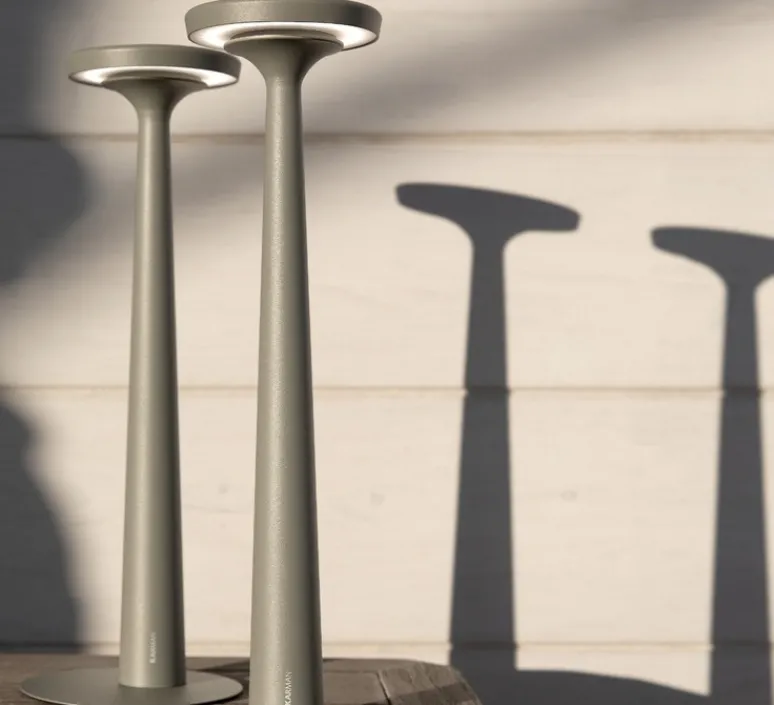 Lampe*Karman Lampe à poser, Papiria, , LED, dim, 2700-3000-4000K, Ø12cm, H34cm - vert sauge