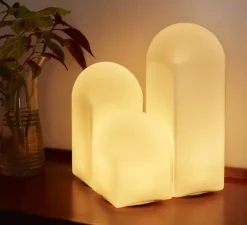 Lampe*HAY Lampe à poser, Parade 160, , LED, dim, 2800K, 150 lm, Ø15,5cm, H16cm - blanc coquillage