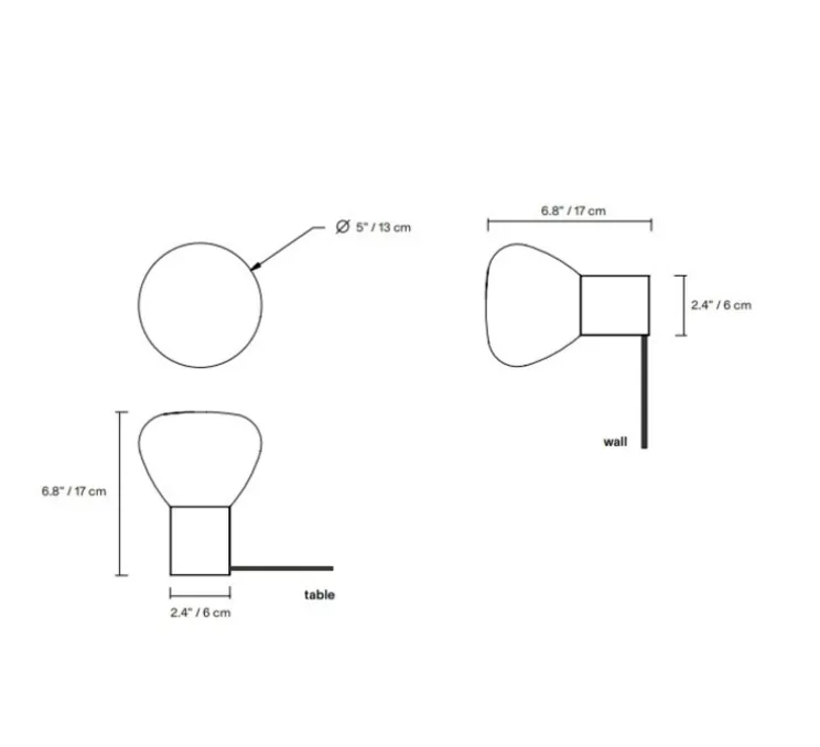 Lampe à poser, Parc 01, beige, L13cm, H17cm - Lambert&Fils