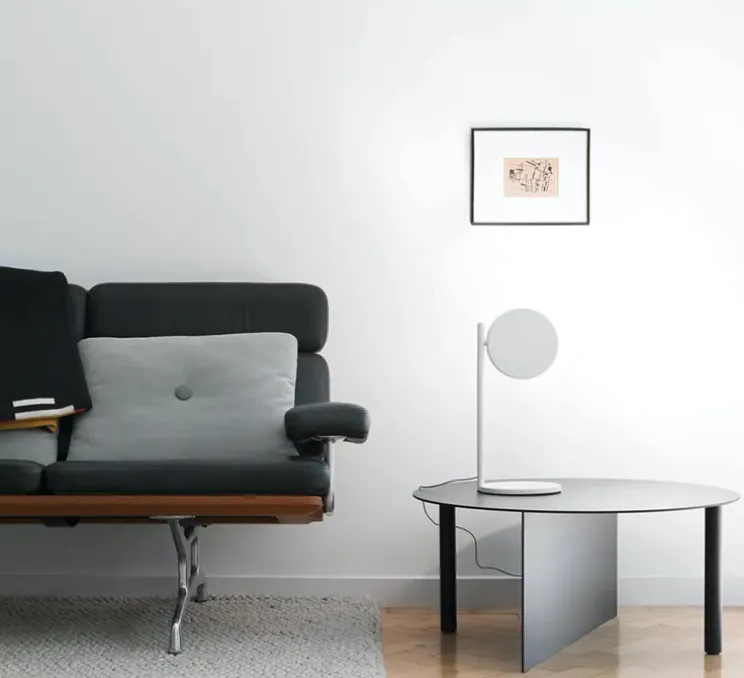 Lampe à poser, Pastille B2, blanc doux, LED, 2700K, 690lm, Ø20,1cm, H39cm - Wastberg