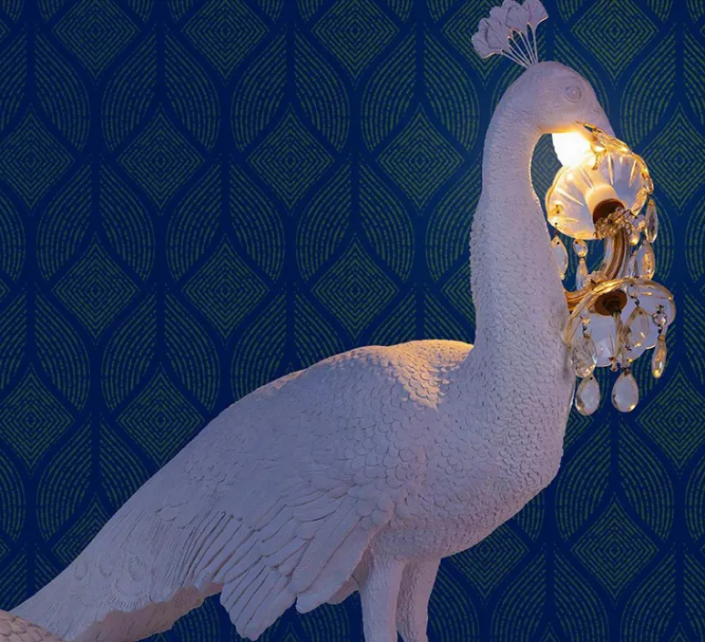 Enfants|Lampe*Seletti Lampe à poser, Peacock, , L100cm, H69cm - paon, blanc
