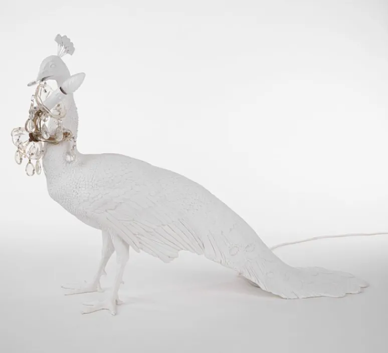 Enfants|Lampe*Seletti Lampe à poser, Peacock, , L100cm, H69cm - paon, blanc