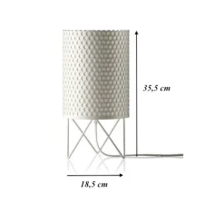 Lampe*Gubi Lampe à poser, Pedrera ABC, , H35,5cm, Ø18,5cm - blanc